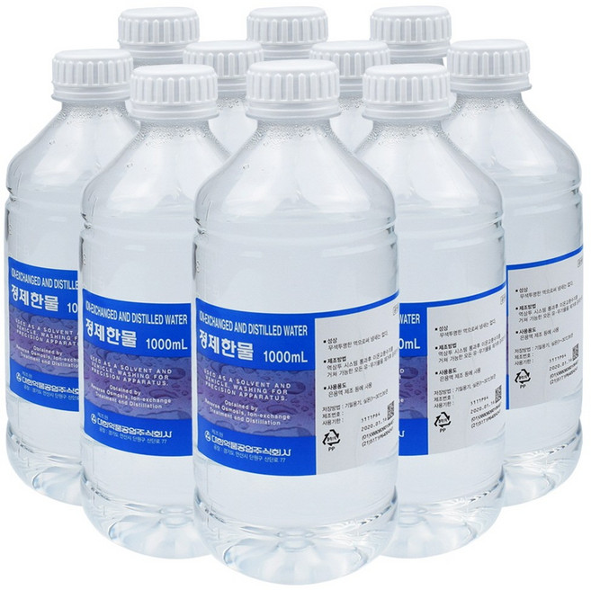 대한약품 대한약품 정제한물 1000ml 10개 정제수 증류수
