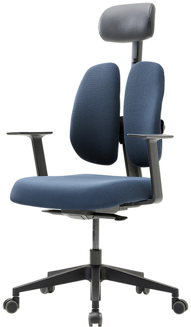 듀오백 D2500G-FS 사무용 컴퓨터 책상 의자, 딥블루