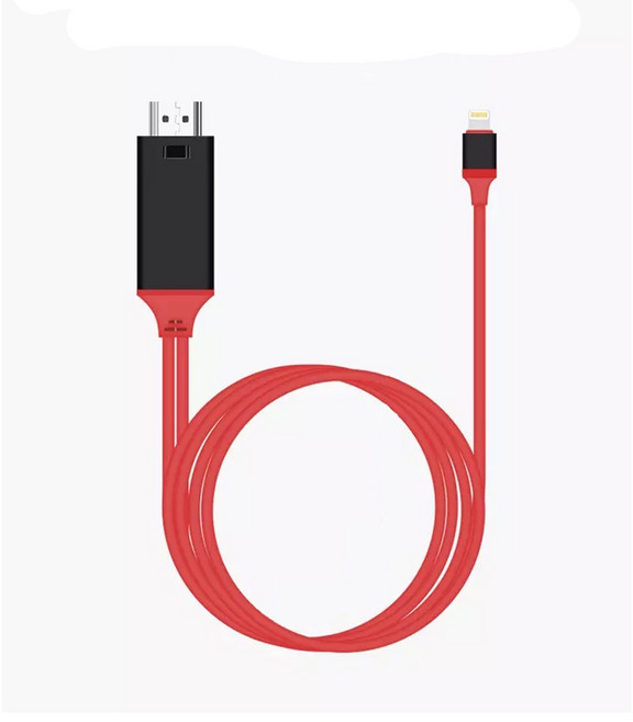 法拉利 Type C 轉 HDMI 數位4K影音轉接線(簡易版) Type-C轉電視, 紅色, 1個