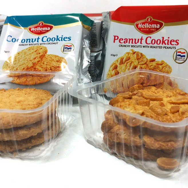 헬레마 네덜란드 수입과자 컨트리 쿠키 12팩 1BOX 과자세트, 크런치 땅콩쿠키