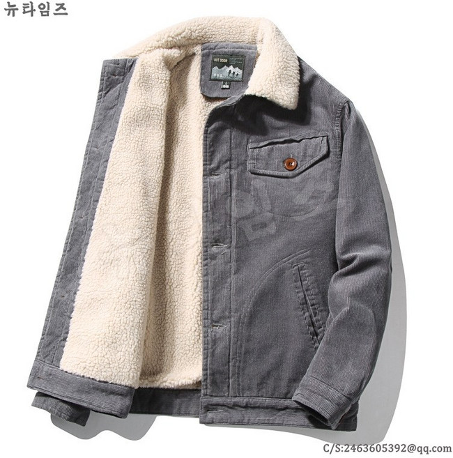 겨울 코듀로이 패딩 남성 기모 캐주얼 상의 YD 뉴타임즈 P263S064