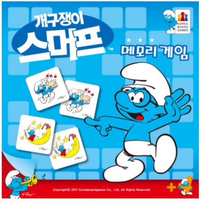 코리아보드게임즈 개구쟁이 스머프 메모리 보드게임, 1개