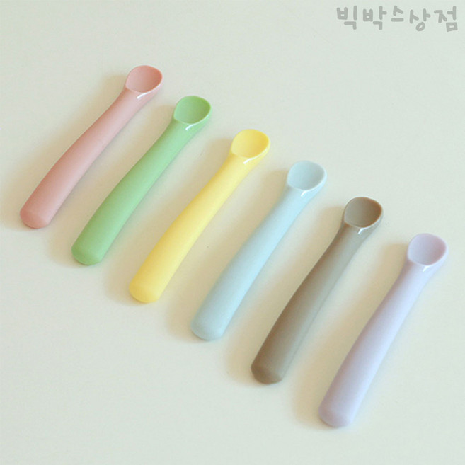 데일리라이크 봉봉 이유식 스푼 1p 1단계 초기용 케이스포함 실리콘 유아식판 이유식 숟가락, 코코아, 1개