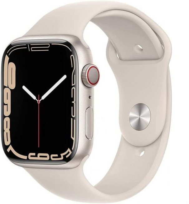 Apple Watch 시리즈 7GPS 41MM 스타라이트 스포츠 밴드가 있는 알루미늄 케이스프리미엄 리뉴얼