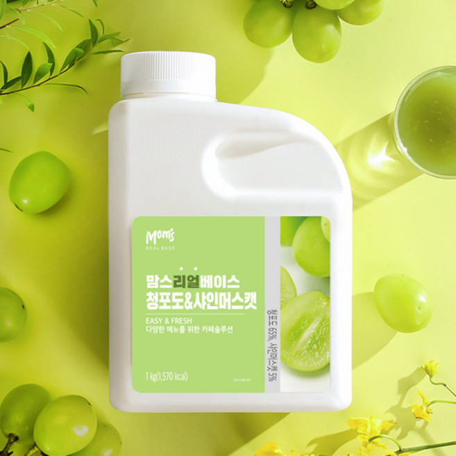 흥국 리얼베이스 청포도&샤인머스켓 1kg(아이스포장), 1kg, 1개