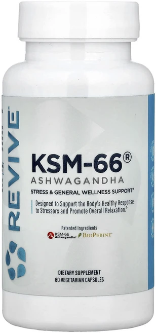 Revive KSM-66® 아슈와간다 베지 캡슐 60정, Revive KSM66 아슈와간다 베지 캡슐 60정, 1개 - 쿠팡