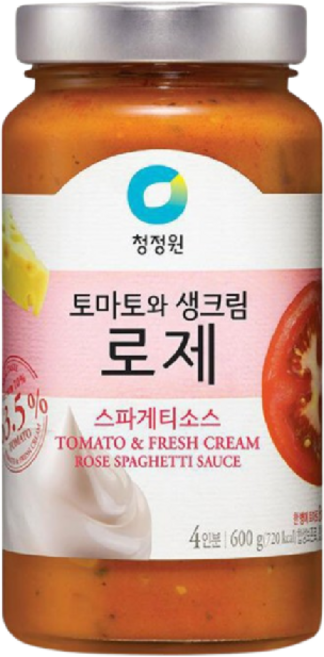 청정원 로제 스파게티소스 600g, 4개