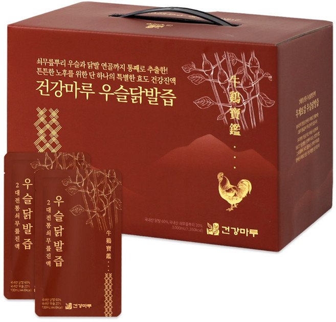 건강마루 유기농 우슬닭발즙 쇠무릎뿌리진액, 30개, 100ml