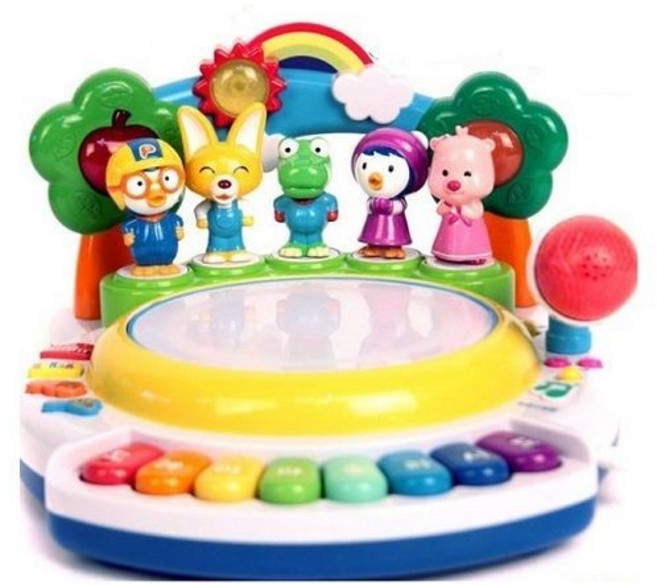 뽀로로 춤추는 노래방 장난감 사운드 피아노 동요, 1개, 상세페이지 참조