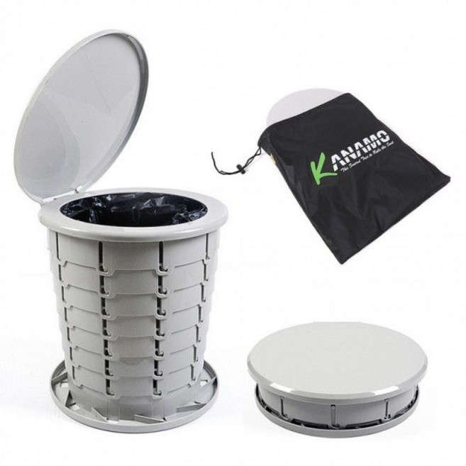 카나모 캠핑 변기 접이식 캠핑용 휴대용 이동식 간이, 02. 자바라 트위스트 폴딩변기 그레이, 1개