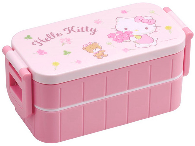 헬로키티 플라워리스 2단 도시락(H655944), 1개, 단품