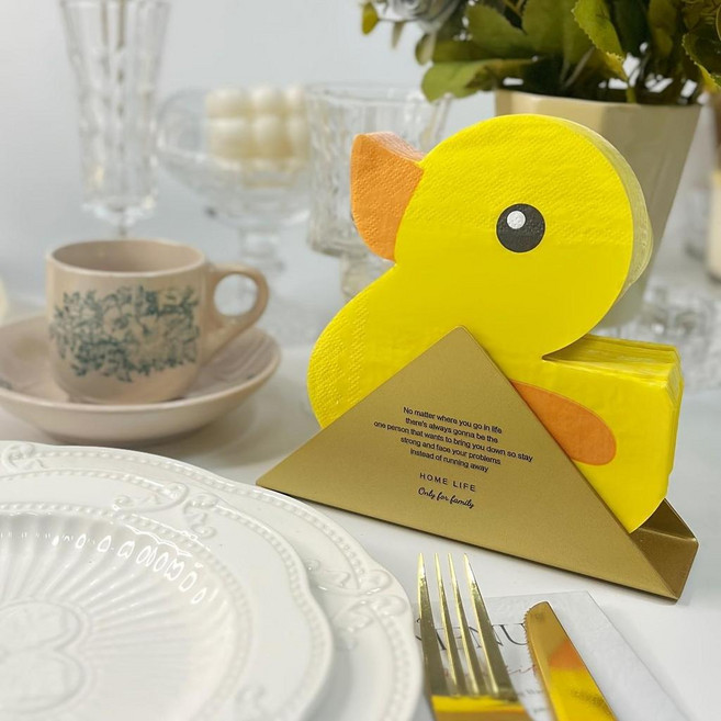 印花餐巾紙 小雛菊 派對生日週歲佈置 用紙巾, 小黃鴨紙巾-20pcs, 1個