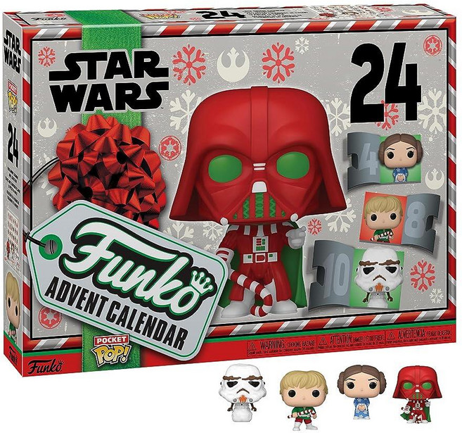 Funko 팝! 크리스마스 달력: 스타워즈 - 휴일 멀티컬러 원 사이즈, Funko 팝! 크리스마스 달력: 스타워즈 - 휴일,