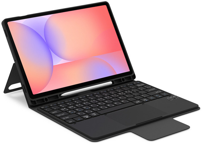 데이웍스 베리온 듀오 갤럭시탭 S10 Lite 라이트 힌지 터치패드 키보드 케이스 S펜 수납, 듀오 키보드 케이스_블랙