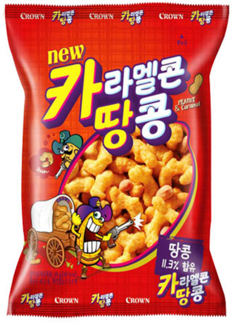 크라운 카라멜콘 땅콩, 72g, 1개