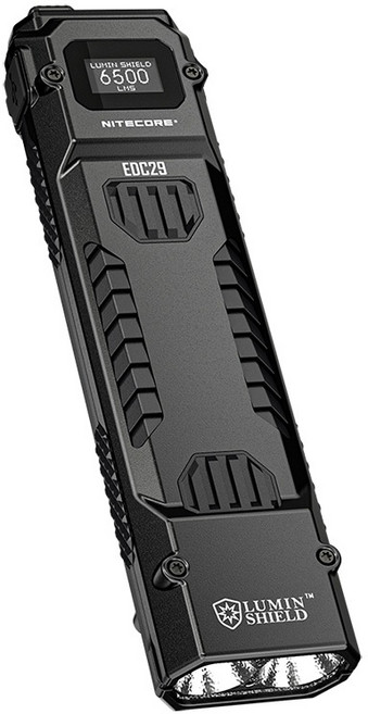 電筒王 Nitecore EDC29 6500流明 400米 高性能EDC戰術手電筒 一鍵爆閃 OLED顯示, 1個, EDC29 高性能EDC戰術手電筒, 黑色