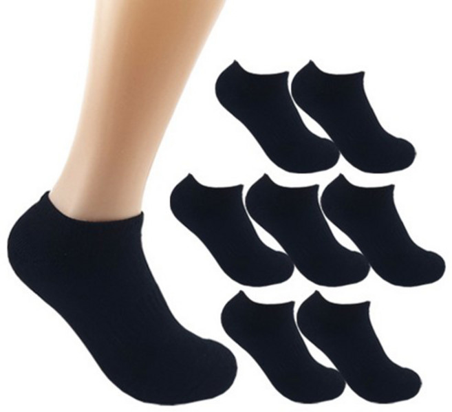 더베이직 남성용 두꺼운 이중쿠션 스포츠 스니커즈 양말 8켤레