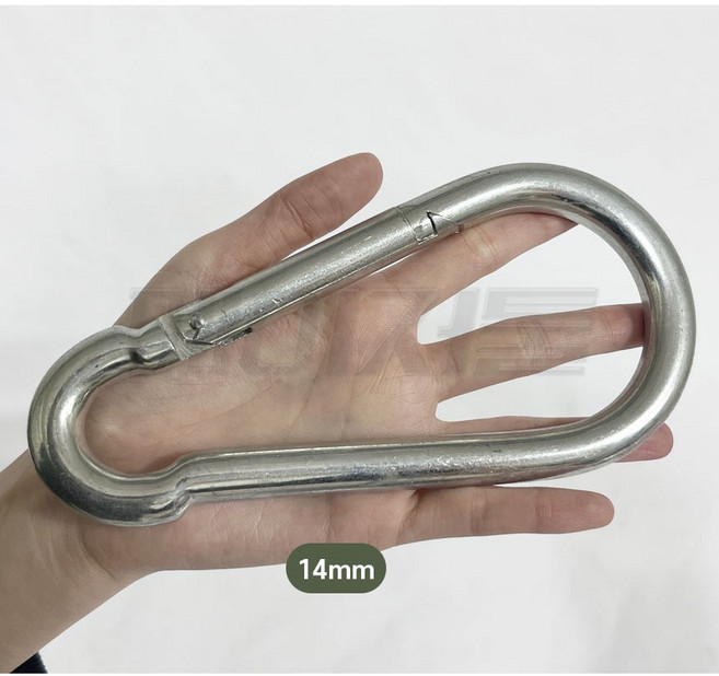 카라비너 미니 강철 대형 카라비나 캠핑 등산 낚시 차박 고리 4mm ~ 14mm 고급형, 1개