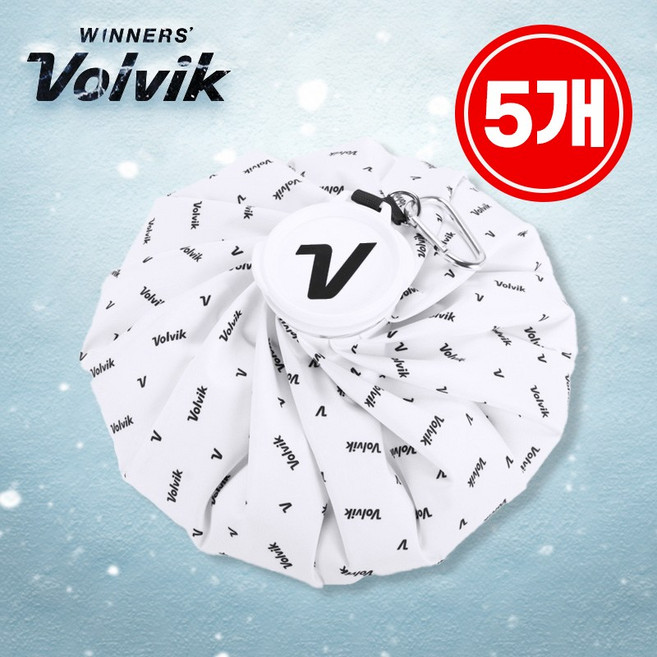 볼빅 퓨어쿨 얼음주머니 골프 아이스팩 냉온찜질, 5개