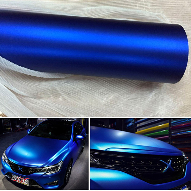 라-크 블루 메탈릭 랩핑필름 H-42 자동차 차량 인테리어 시트지 무광 랩핑지 크롬, 1개