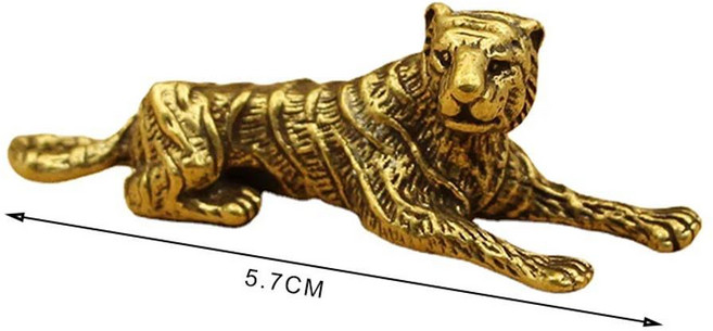 구리 문어 작은 장식품 레트로 황동 중국 십이지 동물 조각상 키체인 펜던트 앤티크 홈데코, Color: 5. HRHG3744, 1개