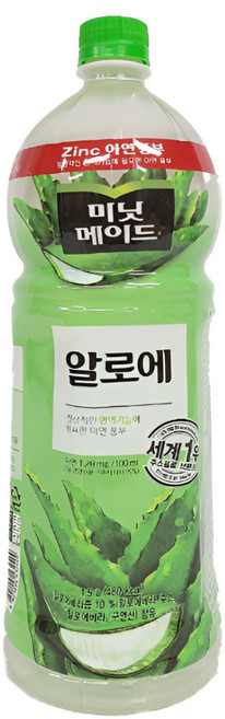 미닛메이드 알로에, 1.5L, 5개, 미닛메이드 알로에 1.5L 낱개 5페트