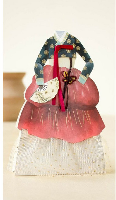 [솜씨카드] 전통 한국의 미 고급스러운 한복 축하카드 SH-0001, 웨딩카드1개