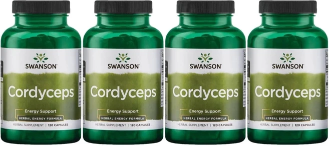 스완슨 동충하초 600mg, 120정, 4팩 - 쿠팡