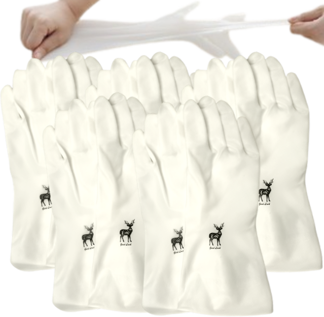 에히엘레 끈질긴 냄새없는 잘 벗겨지는 니트릴 고무장갑, 5개, 소(S), 화이트