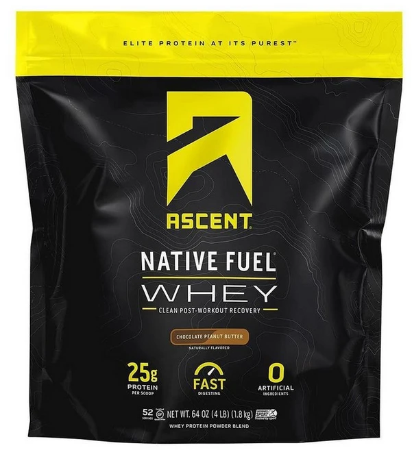 어센트 네이티브 퓨얼 웨이 프로틴 초콜릿 땅콩버터 분리유청단백질, 1개, 1.8kg - 쿠팡