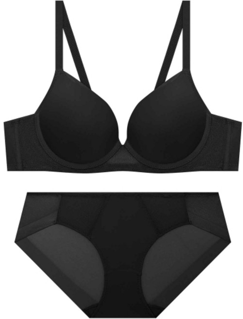 코데즈컴바인 이너웨어 CD컵 전용 풀커버 쉘론 쿨메쉬 브라팬티 세트_블랙 매장정품 213307