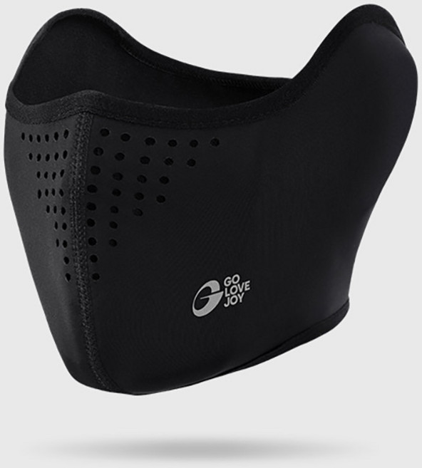 방한 겨울 안면 일체형 기모 귀마개 마스크 오토바이 자전거 얼굴가림 스포츠 보온 마스크, 1개, 블랙