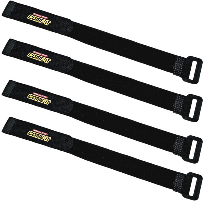 벨크로 압박 선정리 케이블타이 컴퓨터 멀티탭 충전기 선정리 링벨트, 블랙, 4개