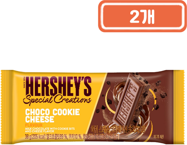 롯데 허쉬 스페셜 크리에이션 초코치즈, 38g, 2개