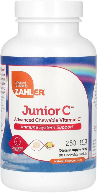 Zahler 청소년 C 고급 츄어블 비타민C 천연 오렌지 250mg 90정 Zahler (잘러), 1개 - 쿠팡