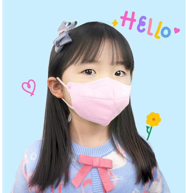 힐타임 코코핏 KF94 컬러 마스크 소형M 새부리형 숨쉬기편한, 스위트핑크, 1개, 25매입
