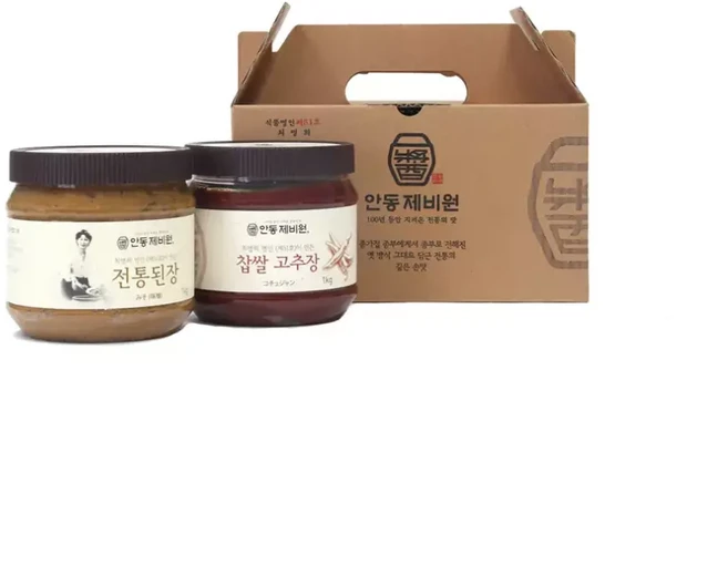 안동제비원 전통된장1kg + 찹쌀고추장1kg, 1개, 1kg