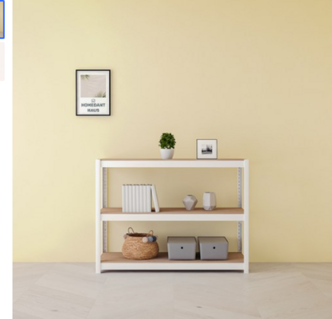 홈던트하우스 3단 가로1200x깊이500x높이900 선반, 화이트