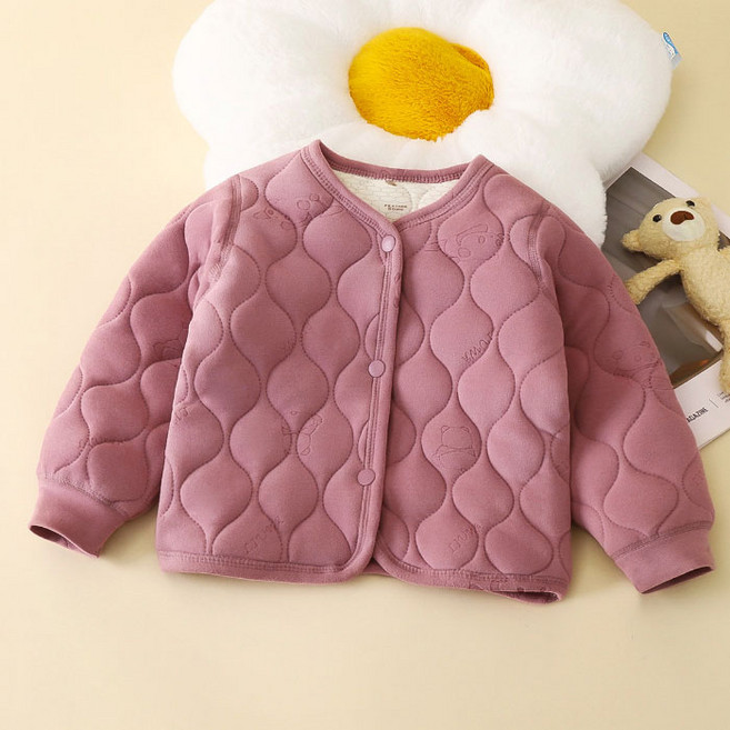 물결누빔 이너 기모점퍼/이너패딩(3세-12세)