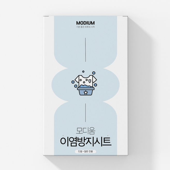 모디움 빨래끝 세탁 이염 방지 시트 100매, 1개, 화이트