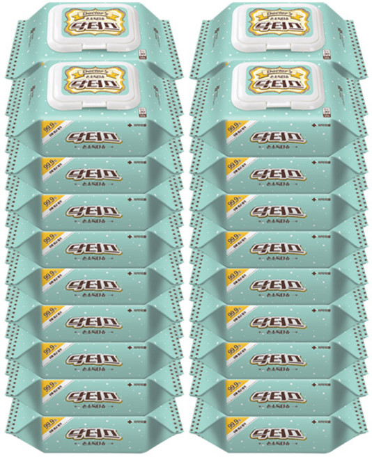 닥터스 손소독티슈 캡형 물티슈, 30매, 36개