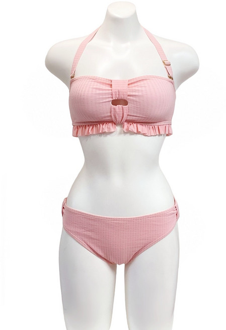 앙쥬 뽀샤시 핑크SET 폴댄스 폴댄스의상 폴댄스웨어 폴웨어 비치웨어 비키니 수영복 세트