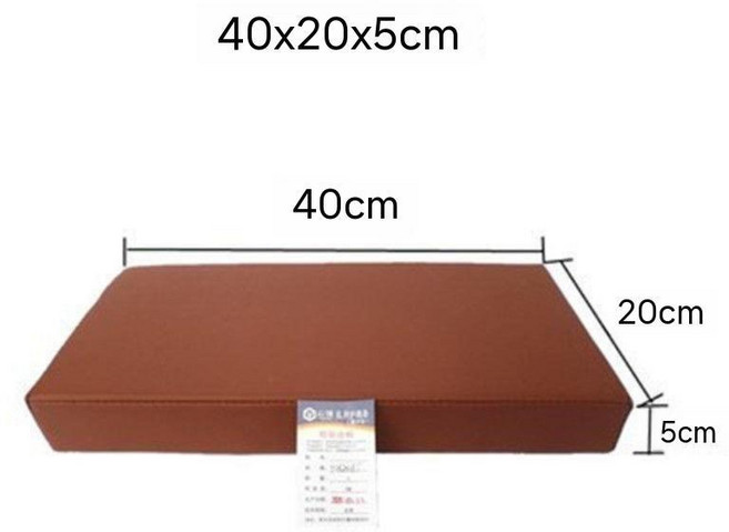 찜질방 가죽 베개 방수 PU 스펀지 쿠션 한의원 사우나 목침 요양원, 기준, 가죽 표면 매트 (40x20x5), 1개