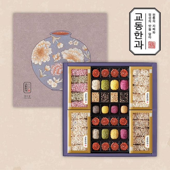 교동한과 교동한과전통식품명인 덩더쿵세트 / 2단, 1