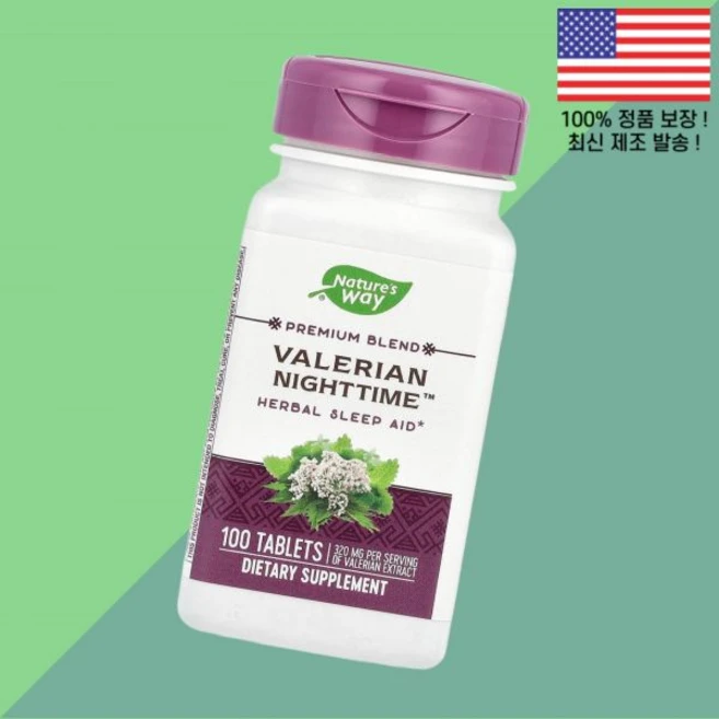 네이처스 웨이 발레리안 나이트타임 100정 Nature's Way Valerian Nighttime 100 Tablets, 네이처스 웨이 발레리안 나이트타임 100정 Nature, 1개 - 쿠팡