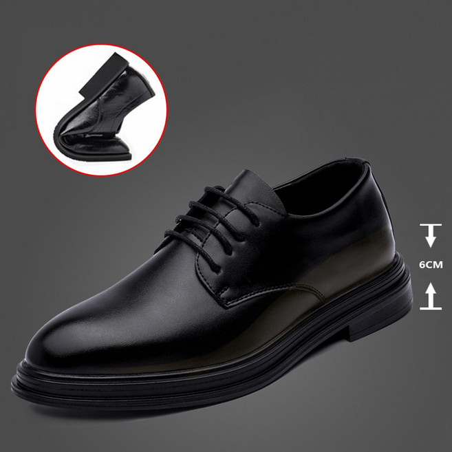 메이리앤 6cm 남성 정장 구두 키높이 발편한 캐주얼 더비슈즈