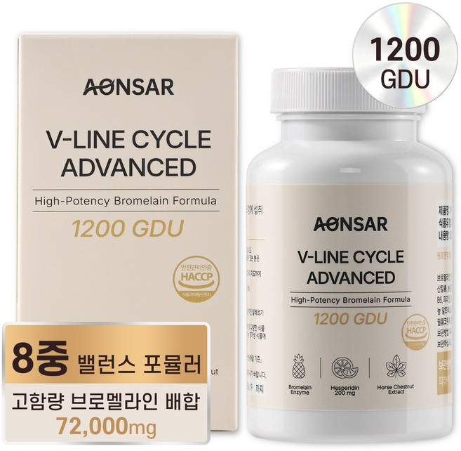 프리미엄 고함량 브로멜라인 1200GDU 파파인 파인애플, 1개, 90정