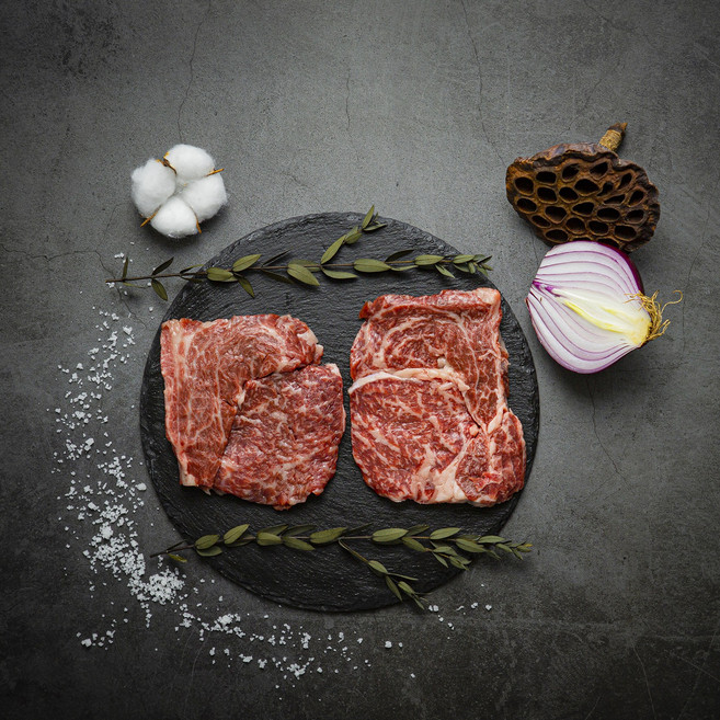 1등급+ 이상 리얼 맛집 한우 소잡는날 골라담기, 등심, 1개