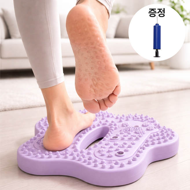 린무브 지압 스텝퍼 저소음 가정용 홈트 실내 계단운동 하체 종아리 운동기구, 라일락퍼플