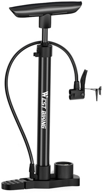 시그니처베이지 자전거 펌프 공기주입기 YPZ142, 1개, 블랙 베이직